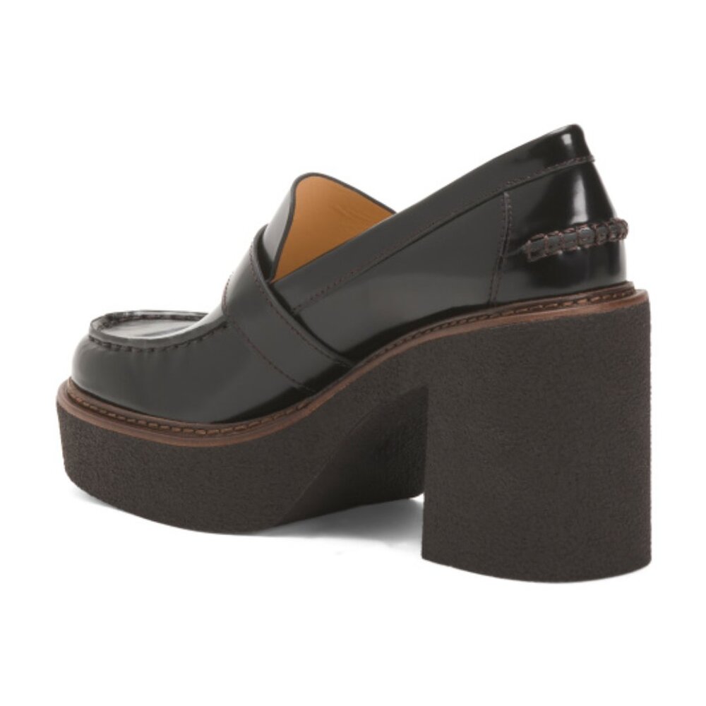 ODISSI Made In Spain Leather Heeled Loafers - Picture 2 of 3